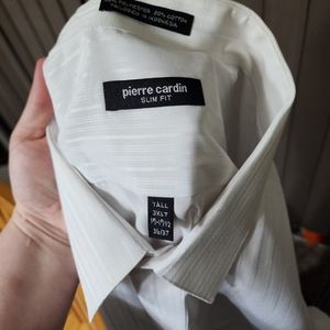 Pierre cardin white button down long